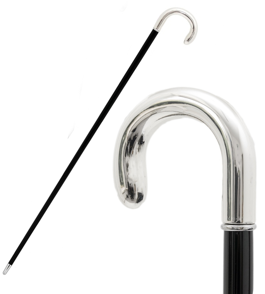 Promenadk�pp Silver exklusiv 99cm Handgjord Italien