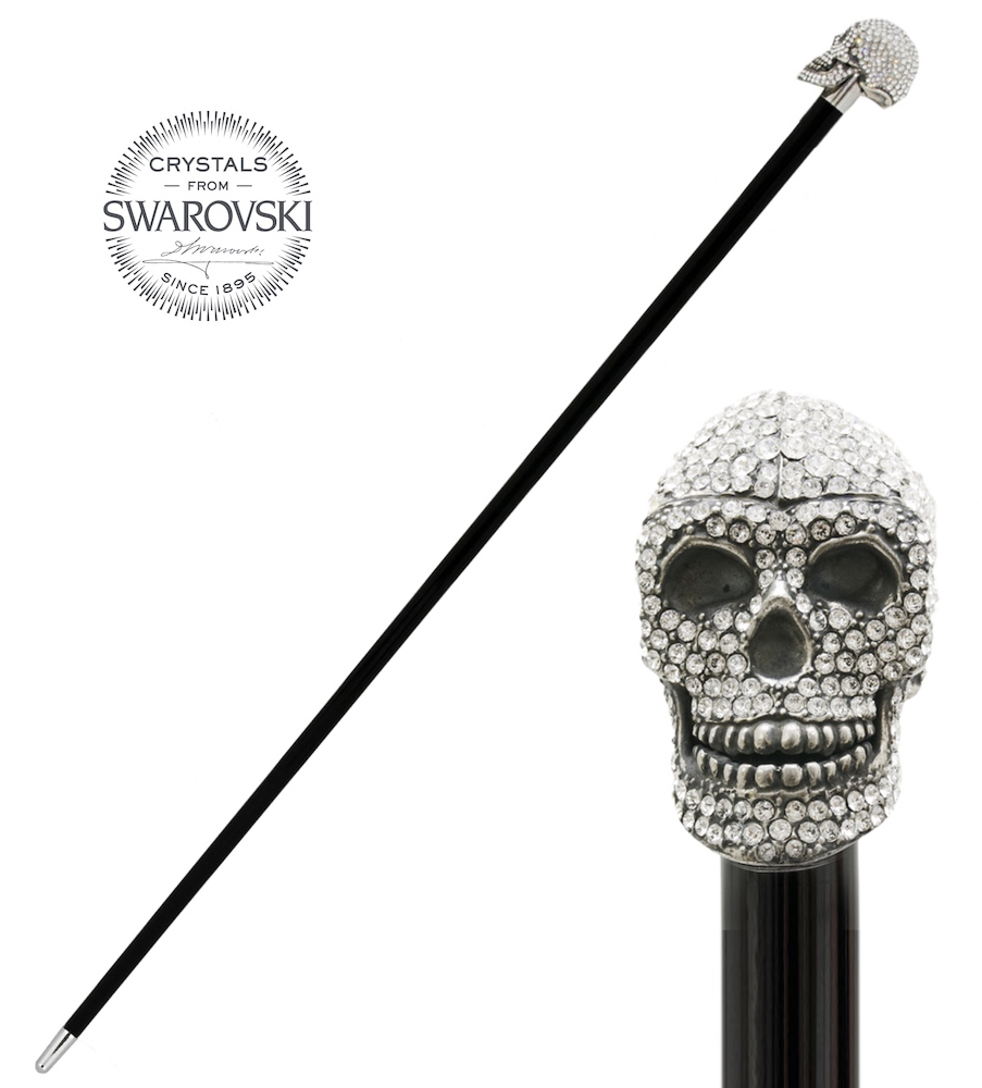 K�pp D�dskalle med briljanta Swarovski-kristaller