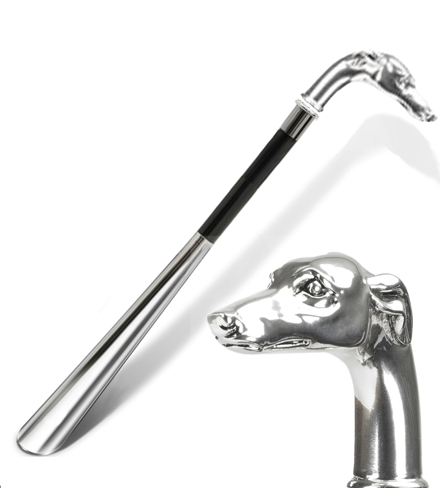 Skohorn Silver Greyhound 50cm Handgjort i Italien