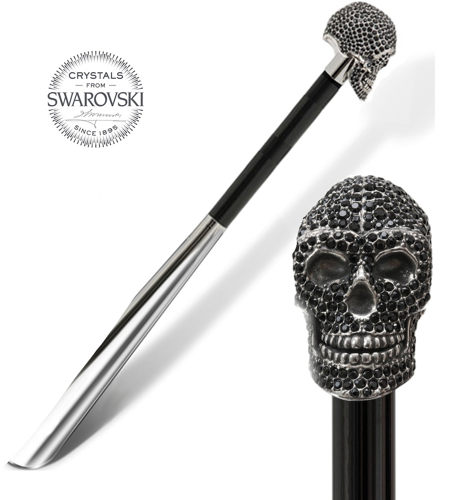 Skohorn Swarowski D�dskalle 50cm Handgjort i Italien