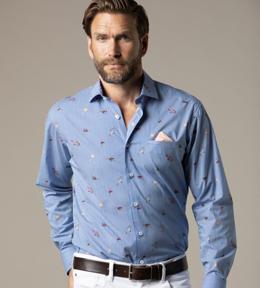 RANDIG SKJORTA MED PRINT - REGULAR CUT  RANDIG SKJORTA MED PRINT - REGULAR CUT