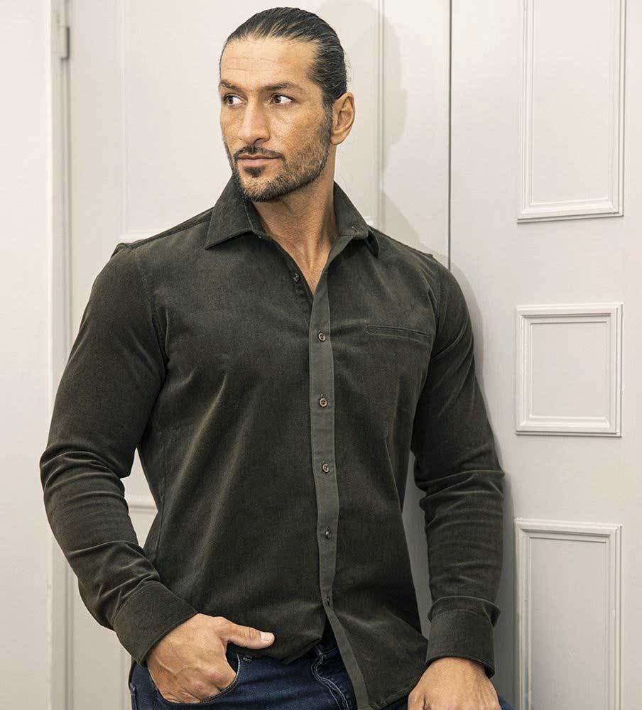 ARAMIS CORDUROY GRÖN SKJORTA  ARAMIS CORDUROY GRÖN SKJORTA