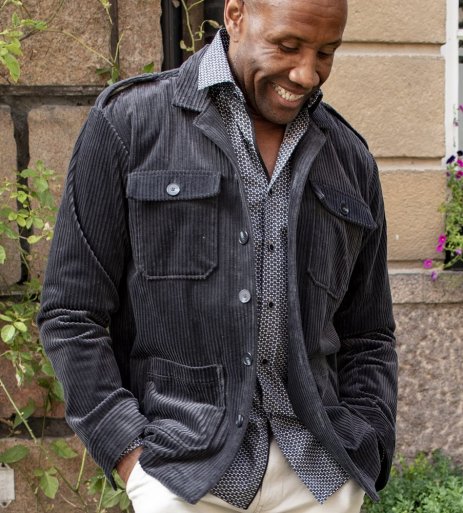 Adonis Corduroy Grå Jacka - XXL, ull