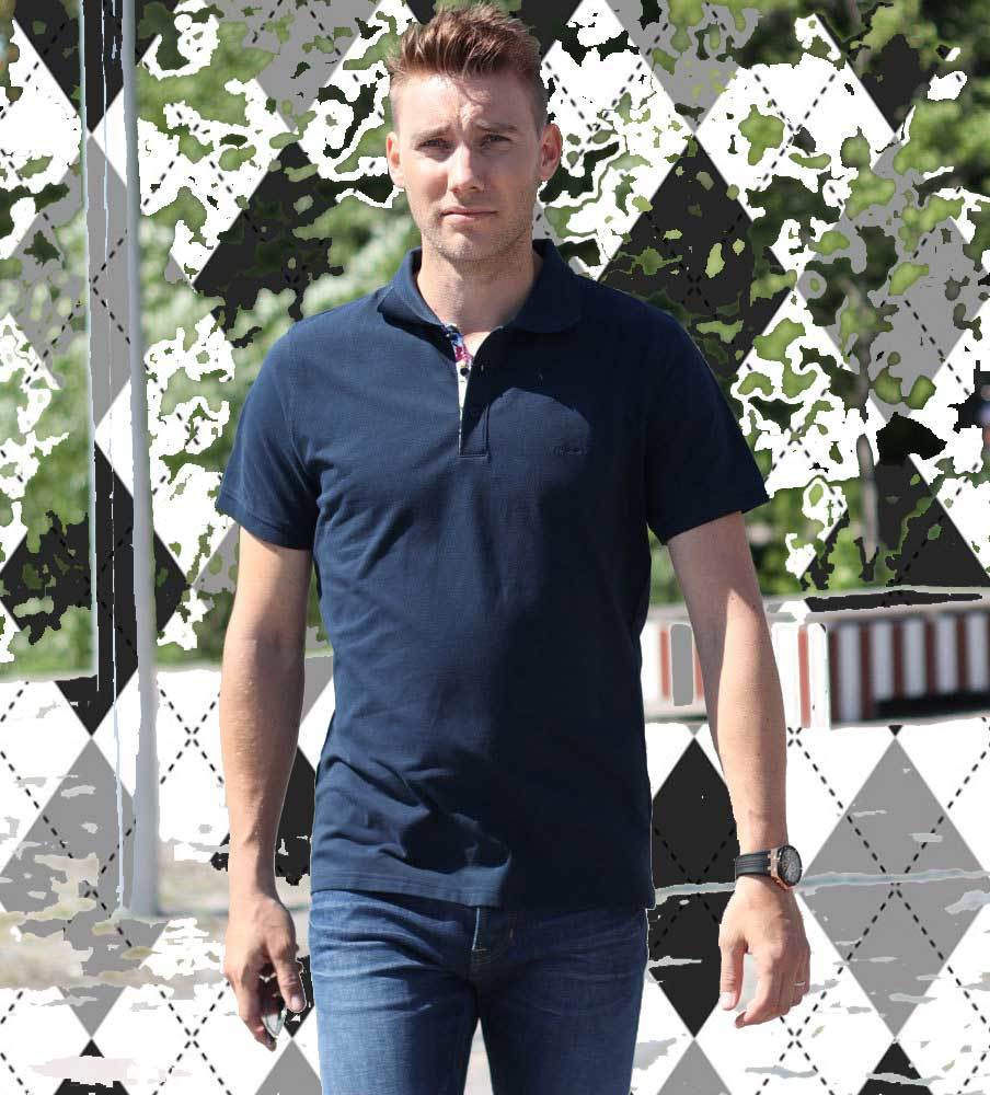 KORTÄRMAD PIKÉTRÖJA - MÖRKBLÅ KORTÄRMAD PIKÉTRÖJA - MÖRKBLÅ