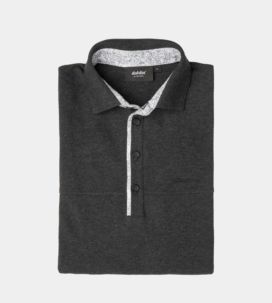 LÅNGÄRMAD PIKETRÖJA - MÖRKGRÅ  LÅNGÄRMAD PIKETRÖJA - MÖRKGRÅ