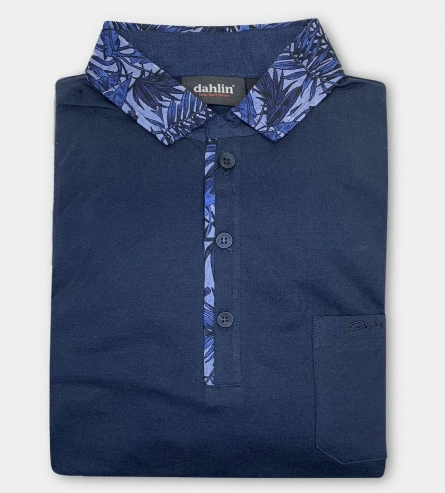 POLO JERSEY BLÅ MED DETALJER POLO JERSEY BLÅ MED DETALJER