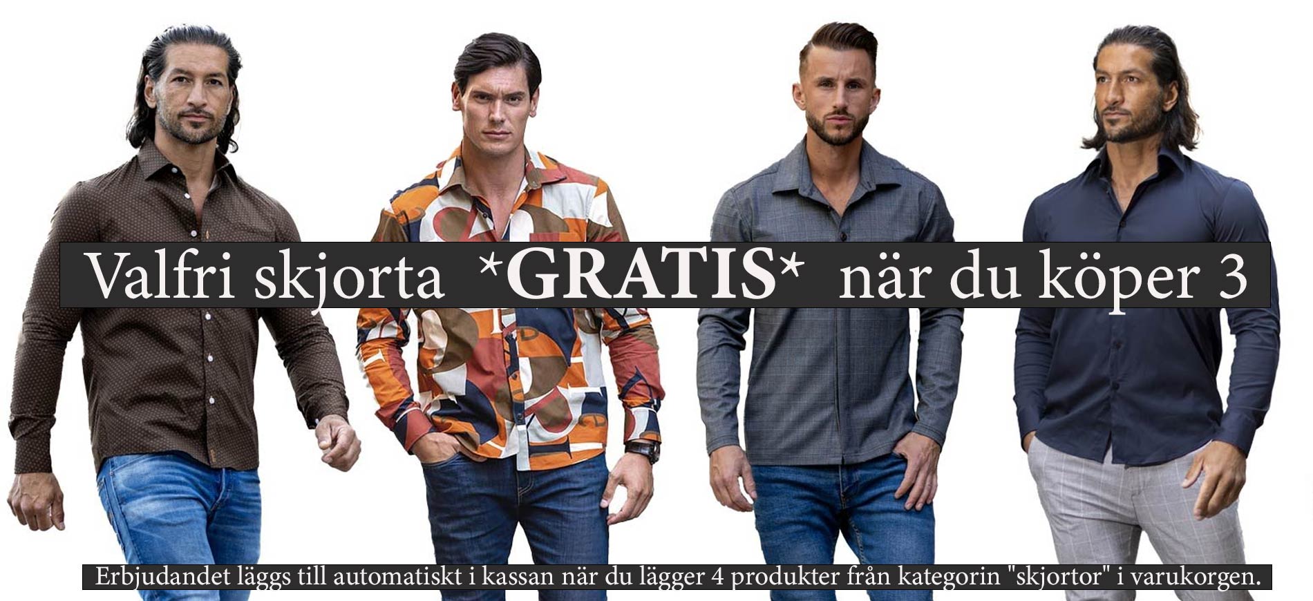 skjorta erbjudande K&ouml;p 3 f&aring; en gratis