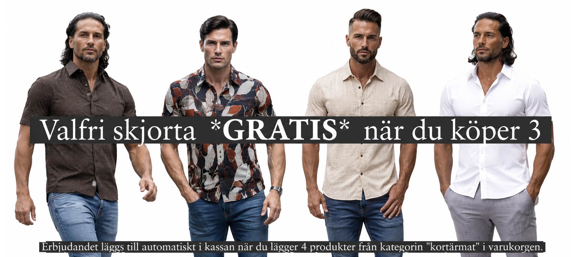 kort&auml;rmade skjortor erbjudande snygg