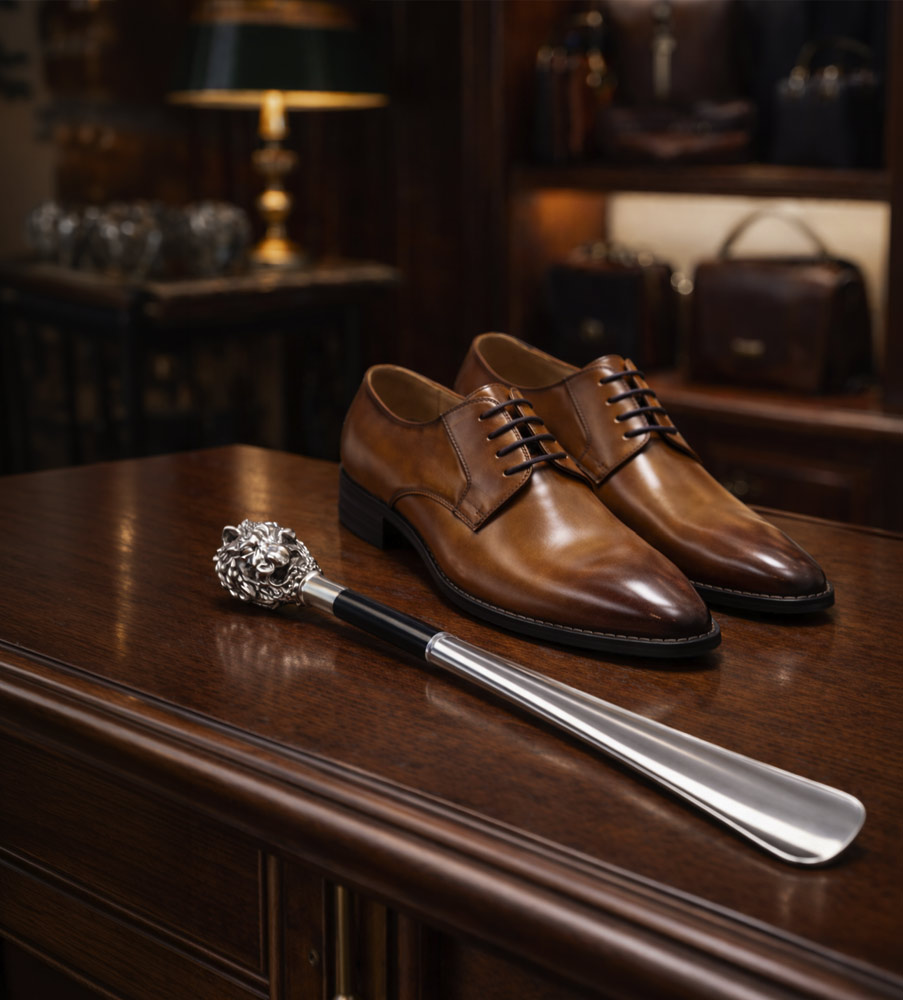 l&aring;ngt skohorn lyxigt shoe horn